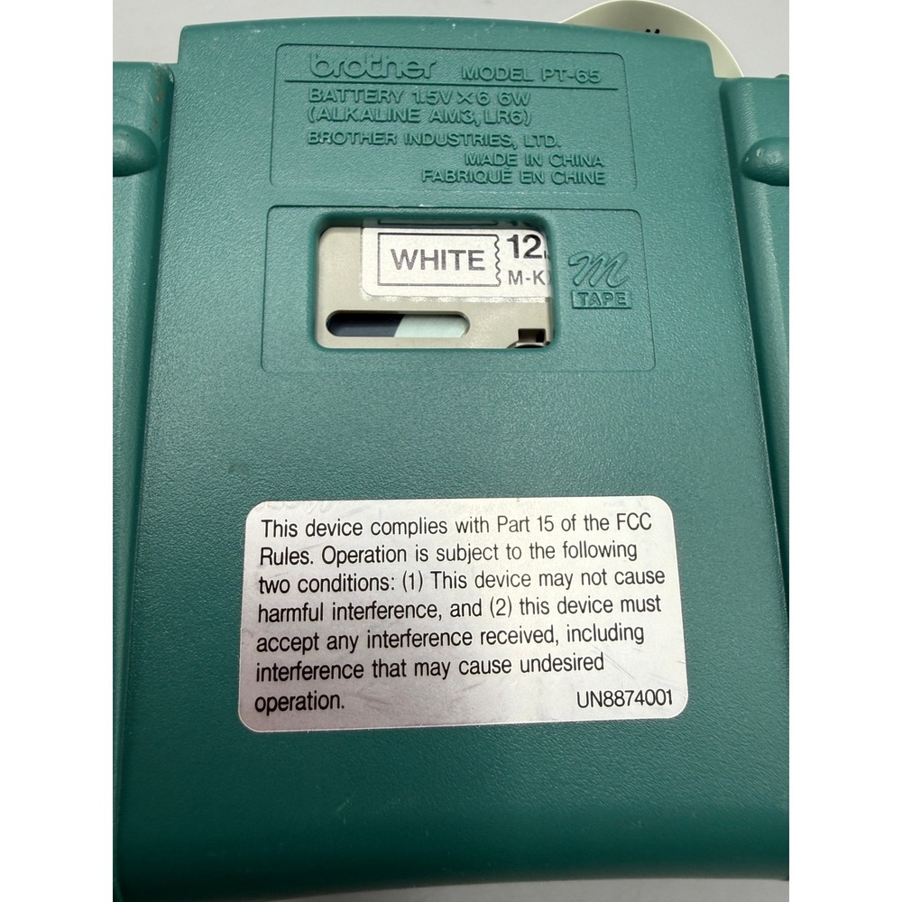 Brother P-Touch PT-65 Home & Hobby Label Maker Teal Green Electronic, Works! - Picture 3 of 12